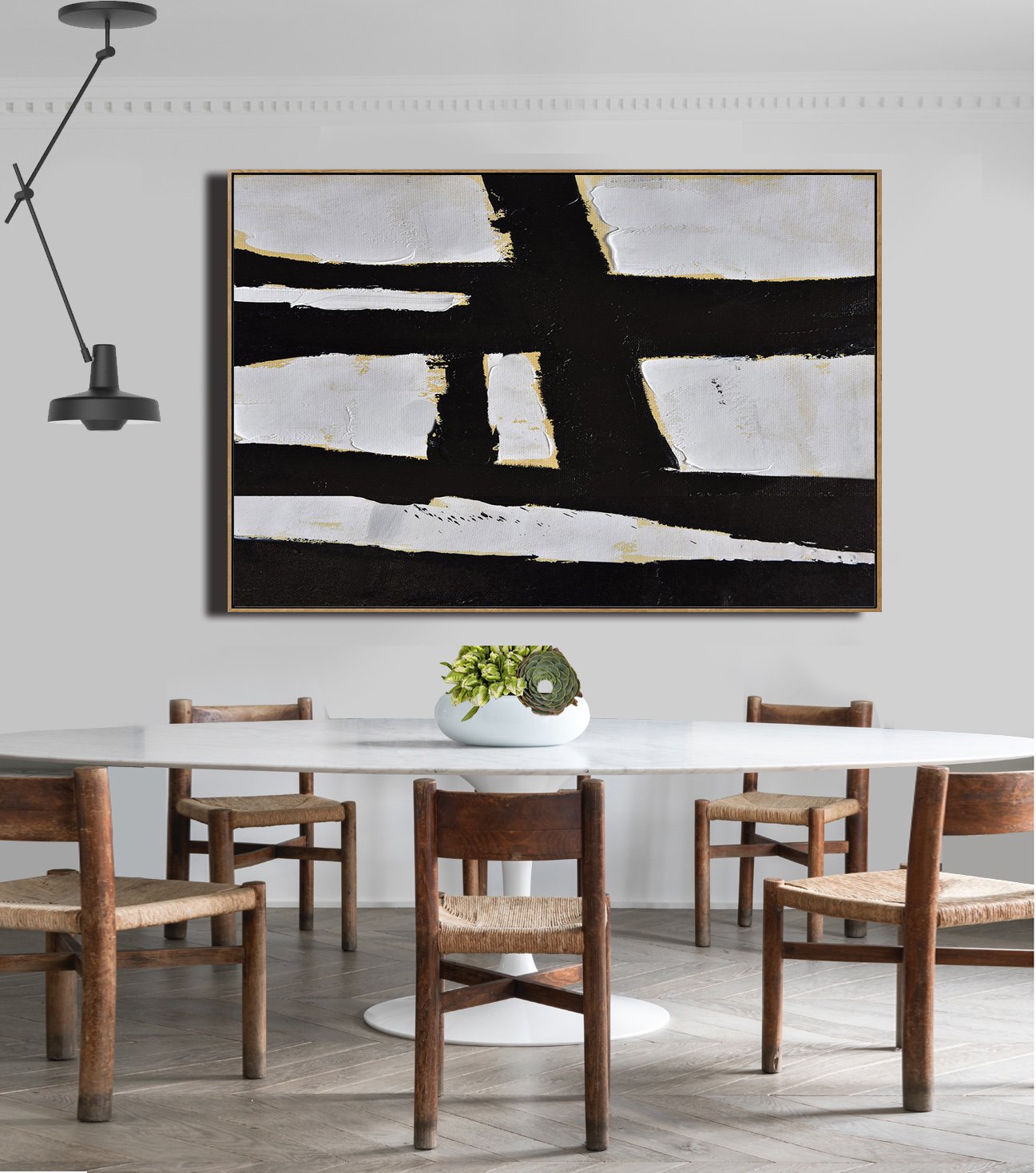 Horizontal Palette Knife Minimalist Art #C20Z